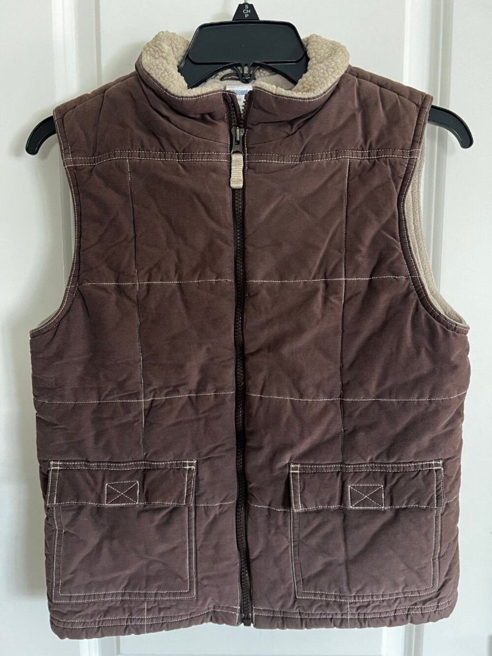 Gymboree Boys fleece lined vest with Velcro pockets size 10